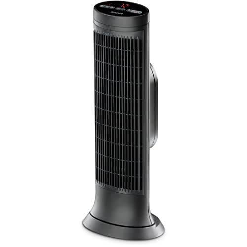 Honeywell  Digital Ceramic Tower Heater, 1500 Watt, Black – Oscillating Ceramic Heater – Space Heater with Two Heat Settings