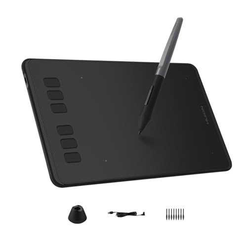 HUION Inspiroy H640P Drawing Tablet with Battery-Free Stylus 8192 Pressure Sensitivity 6 Hot Keys, 6x4 inch Graphics Pen Tablet for Digital Art & Design, Work with Mac, PC & Mobile