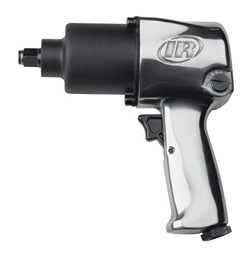 Ingersoll Rand 231C 1/2” Drive Air Impact Wrench – Lightweight, Max 600 ft-lbs Torque Output, Adjustable Power, Twin Hammer, Silver, 3.4 x 8.2 x 8.8 inches