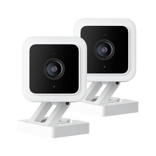 Wyze Cam v3 with Color Night Vision, Wired 1080p HD Indoor/Outdoor Security Camera, 2-Way Audio, Works with Alexa, Google Assistant, and IFTTT, 2-Pack