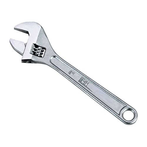 Edward Tools Adjustable Wrench - Heavy Duty Drop Forged Steel - Precision Milled Jaws for Maximum Gripping Power - Rust Resistant Finish - Tempered and Heat Treated Steel - Secure Adjustable Jaw (8')
