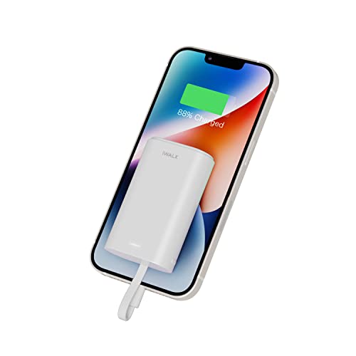 iWALK Portable Charger 9000mAh Ultra-Compact Power Bank with Built-in Cable, External Battery Pack Compatible with iPhone 14/14 Plus/14 Pro Max/13/13 Mini/13 Pro Max/12/12 Mini/12 Pro/11/XR/XS/X/8/7/6