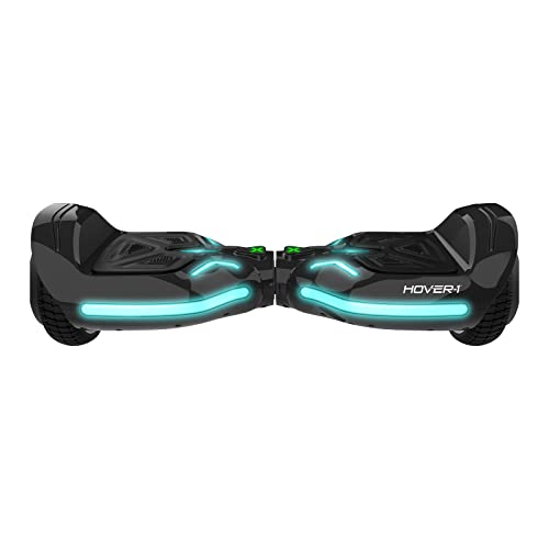 Hover-1 Superfly Electric Hoverboard, 7MPH Top Speed, 6 Mile Range, Long Lasting Li-Ion Battery, 5HR Full Charge, Built-In Bluetooth Speaker, Rider Modes: Beginner to Expert, Black