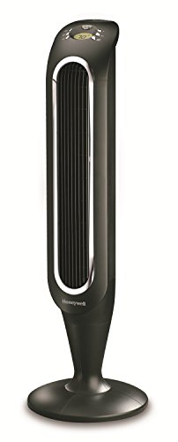 Honeywell Fresh Breeze Tower Fan with Remote Control HYF048 Black With Programmable Thermostat, Timer Shut-Off Function & Dust Filter