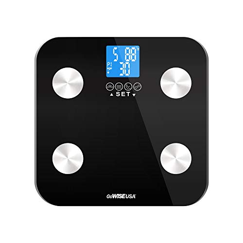 GoWISE USA Slim Digital Bathroom Scale, Black