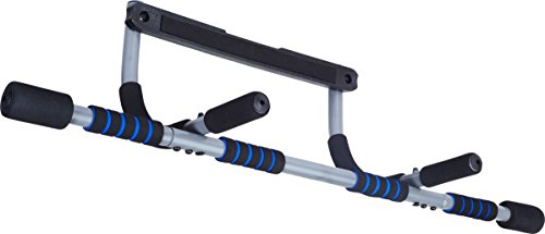 Pure Fitness Multi-Purpose Doorway Pull-Up Bar,blue/black
