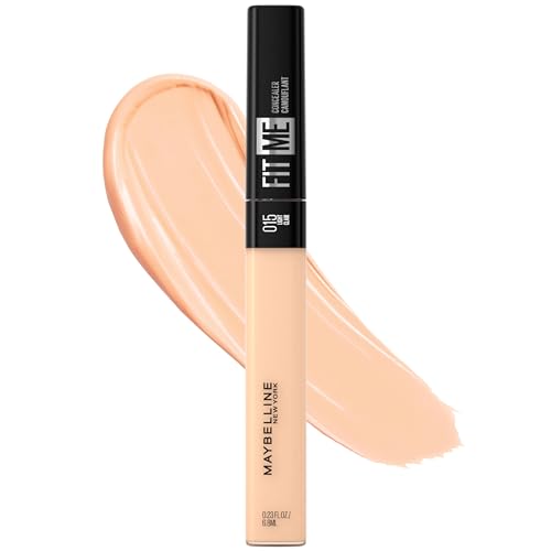 Maybelline New York Fit Me Liquid Concealer Makeup, Natural Coverage, Lightweight, Conceals, Covers Oil-Free, Light, 1 Count (Packaging May Vary)