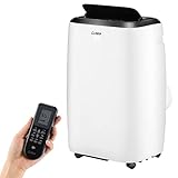 Airo Comfort AC10MWS Portable Air Conditioner 10,000 BTU (6000 BTU SACC) With Remote Control, Built-in Dehumidifier and Fan Modes, Quite AC Cooling Unit Cools Rooms Up to 350 Square Feet , LED Display, Window Mount Kit Included, White