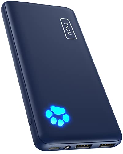 INIU Portable Charger, USB C Slimmest & Lightest Triple 3A High-Speed 10000mAh Power Bank, Flashlight Battery Pack Compatible with iPhone 15 14 13 12 X Plus Samsung S22 S21 Google LG iPad, etc