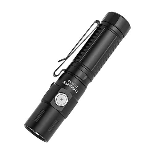 ThruNite TC15 V3 Rechargeable Flashlight High 2403 Lumens, Super Bright Flash Light, USB C Chargeable LED Flashlight, Multifunctional Pocket Light for Indoor/Outdoor - Black Neutral White