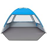 Venustas Beach Tent, Shade Beach Tent, Sun Tent with UPF 50+, Sun Shade for 3-4 Person, Lightweight and Easy Set Up