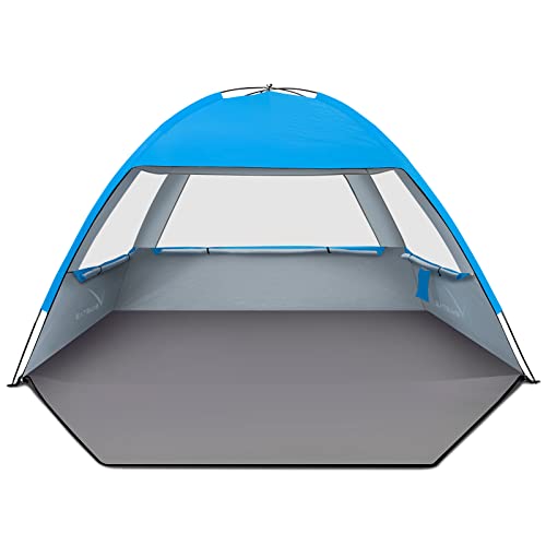 Venustas Beach Tent Sun Shelter for 3/4-5/6-7/8-10 Person, UPF 50+ UV Protection Portable Beach Canopy, Lightweight and Easy Setup Cabana