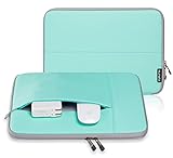 Runetz 14 inch Laptop Sleeve 14 inch for MacBook Pro 14 inch Sleeve 2021 2022 A2442 M1 Neoprene Carrying Bag 14 inch Laptop Case 14 inch MacBook Pro Sleeve Apple Mac Book Computer Laptop Cover, Teal
