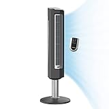 Lasko 2519 3-Speed Wind Tower Fan with Remote Control, 38 Inch, Gray