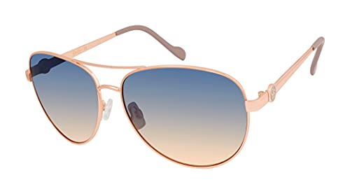 Jessica Simpson Women's J5596 Stylish Metal Aviator Pilot Sunglasses with UV400 Protection. Glam Gifts for Her, 60 mm