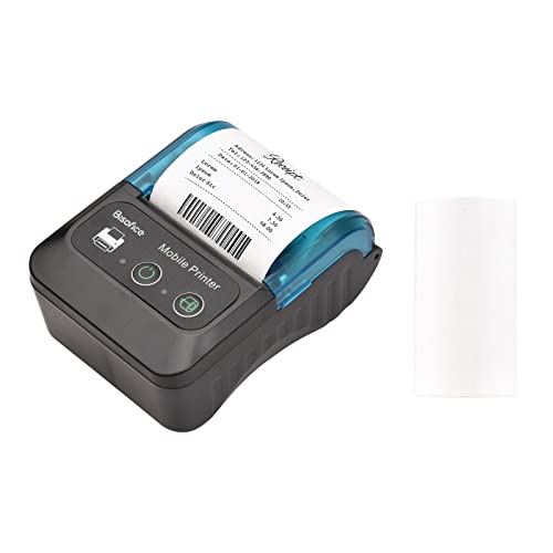 Sunydog Receipt Printer,Portable 58mm Receipt Thermal Printer 2 inches Mini Mobile Pocket Printers with 1 Thermal Paper Roll USB&Wireless BT Connection Compatible with Windows/Android/iOS for Office
