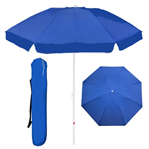 BANZ Foldabrella Travel Sun Umbrella - Beach Umbrella for Sand Heavy Duty Wind Portable, Compact and Lightweight for Easy Travel