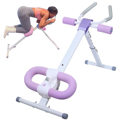 HOTSWEAT Ab Workout Equipment Ab Machine, Core & Ab Trainer Machine at Home Gym, Portable Abdominal Exercise Machine, Ab Roller for Stomach with LCD Monitor