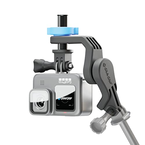 GRAVGRIP V2 Hydraulic Leveling Mount for Action Camera, GoPro, DJI, Insta360 - Pocket-Sized Leveler, Gimbal, JIB - No Batteries, No Charging, Waterproof