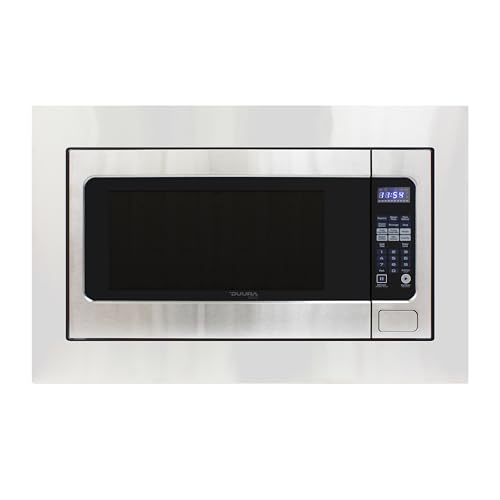DUURA Elite DE220MWTSSS Microwave Oven Built-in 1200-Watts with 10 Power Levels Pre Settings and Express, Sensor and Speed Cooking and Silent Mode with Glass Turntable, 2.2-Cu.Ft, Metallic