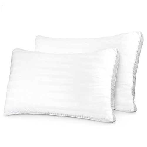 Sleep Restoration 1800 Series Gusset Gel Pillow - Plush Cooling Gel Fiber - Hypoallergenic (Queen)
