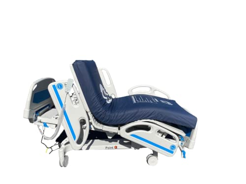 Point A (Model No : PAM-5) Premium 5 Function Full Electric Hospital ICU Bed with 5.9' Memory Foam Mattress Included Central Locking with 6' Casters, Battery Back-up and LINAK Motor and Control Box