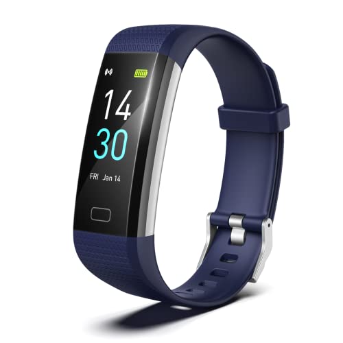 Fitness Tracker for Men and Women,Fitness Watch Waterproof with Activity Tracker and Sleep Monitor&Temperature Monitor,Smart Watch for Android and iOS Phones(Blue)……
