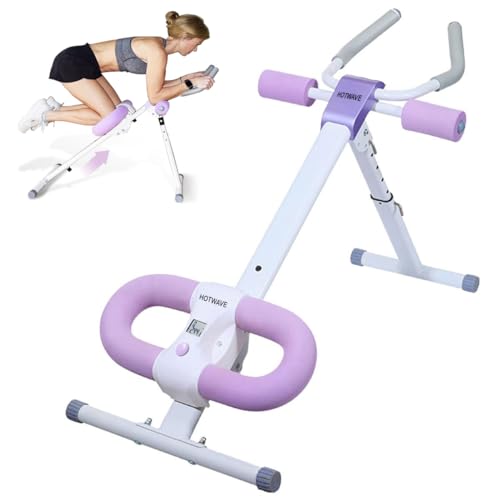 HOTWAVE AB Workout Machine,Abdominal Core Trainer at Home Gym,Abs Crunch Exercise Equipment,Ab Roller Wheel for Men and Women