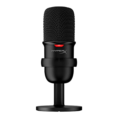 HyperX SoloCast – USB Condenser Gaming Microphone, for PC, PS4, PS5 and Mac, Tap-to-Mute Sensor, Cardioid Polar Pattern, great for Gaming, Streaming, Podcasts, Twitch, YouTube, Discord