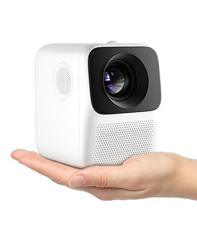 POKITTER Orca T2 - Mini Portable Projector with WiFi and Bluetooth, Android TV 9.0 with 5000+ Apps, 9000 Lumen, 1080P & 4K Supported, Keystone Correction, 6W Speaker, 40'-120' Image, HDR 10