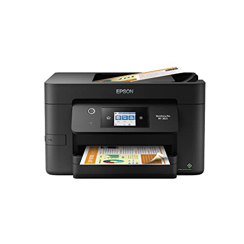 Epson Workforce Pro WF-3823 Wireless All-in-One Printer with Auto 2-Sided Printing, 35-Page ADF, 250-Sheet Paper Tray and 2.7' Color Touchscreen, Black