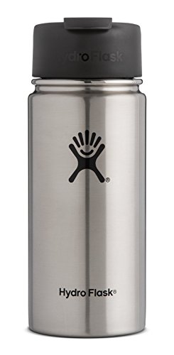 Hydro Flask 20 oz Travel Coffee Flask | Stainless Steel & Vacuum Insulated | Wide Mouth with Hydro Flip Cap | Stainless