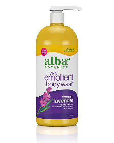 Alba Botanica Very Emollient Body Wash, French Lavender, 32 Oz