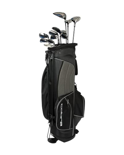 Cobra Golf 2021 Fly XL Complete Set Stand Bag Black-Blue (Men's Right Hand, Graphite Woods-Steel Irons, Reg Flex, DR-10.5, 3W-14.5, 5W-18.5, 4H-20.5, 5H-23.6, 7-PW, SW, Putter, Stand Bag), Standard