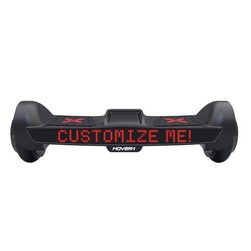 Hover-1 Sypher Electric Self-Balancing Hoverboard with Customizable Screen, Dual 150W Motors, 7 mph Max Speed, and 7 Miles Max Range