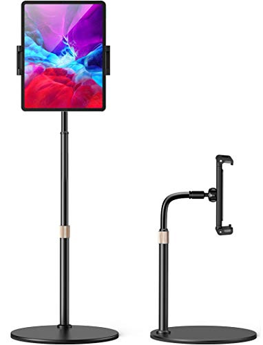 LISEN Tablet Stand and Holder Adjustable, Tablet Holder for Desk, Thick Case Friendly iPad Holder Stand Compatible with(4.7'-13') iPad Pro 12.9,10.9,10.2, Air Mini 4 3 2, Fire, Tab, Nexus, Kindle