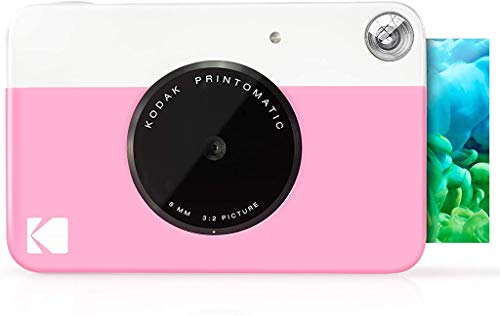 KODAK Printomatic Digital Instant Print Camera - Full Color Prints On ZINK 2x3' Sticky-Backed Photo Paper (Pink) Print Memories Instantly