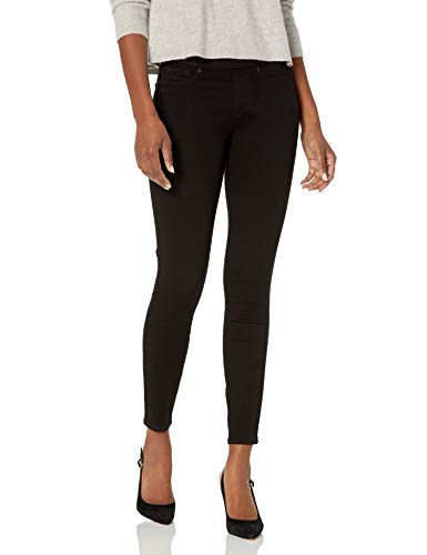 Women's Totally Shaping Pull-On Skinny Jeans (Standard and Plus), Noir, 14 Medium