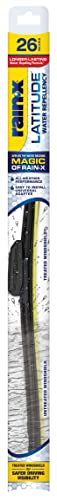 Rain-X 5079281-2 Latitude 2-In-1 Wiper Blades, 26 Inch Windshield Wipers (Pack Of 1), Automotive Replacement Windshield Wiper Blades With Patented Rain-X Water Repellency Formula