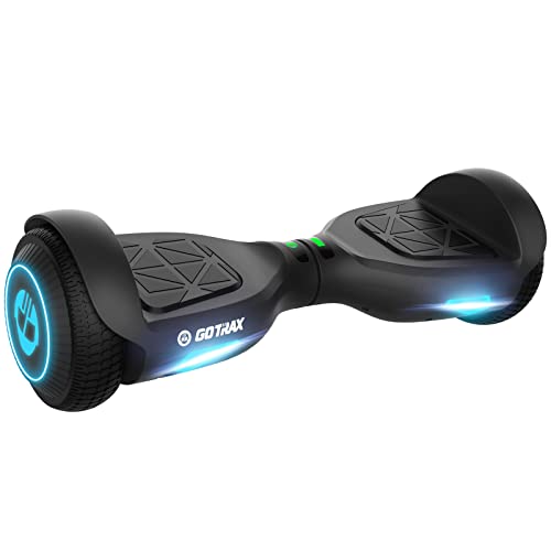 Gotrax Hoverboard with 6.5' LED Wheels & Headlight, Top 6.2mph & 3.1 Miles Range Power by Dual 200W Motor, UL2272 Certified and 50.4Wh Battery Self Balancing Scooters for 44-176lbs Kids Adults