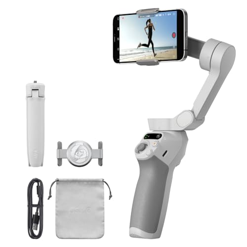 DJI Osmo Mobile SE Intelligent Gimbal, 3-Axis Phone Gimbal, Portable and Foldable, Android and iPhone Gimbal with ShotGuides, Smartphone Gimbal with ActiveTrack 6.0, Vlogging Stabilizer