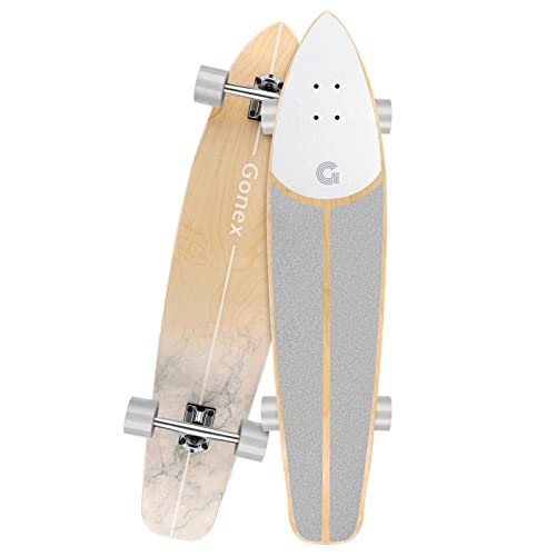 Gonex Longboard Skateboard Long Board Cruiser for Adults Teenagers Beginners, 42 Inch Maple Skateboard for Commuting Cruising Surf-Skate Freestyle Downhill, with Grip Tape Cleaner & T-Tool, Marble