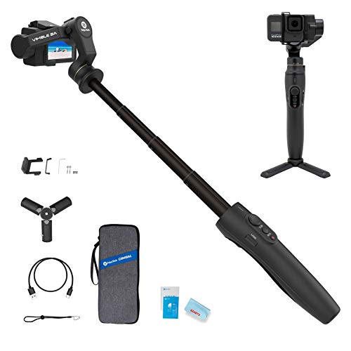 3-Axis Action Camera Gimbal Stabilizer for GoPro Hero 8/7/6/5, WiFi Connection, Handheld Gimbal Selfie Stick for SJCAM YI-CAM, 18cm Extendable Pole Portrait Mode with Tripod FeiyuTech Vimble 2A