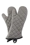 Oven Mitts 1 Pair of Quilted Terry Cloth Cotton Lining,Extra Long Professional Heat Resistant Kitchen Oven Gloves,16 Inch