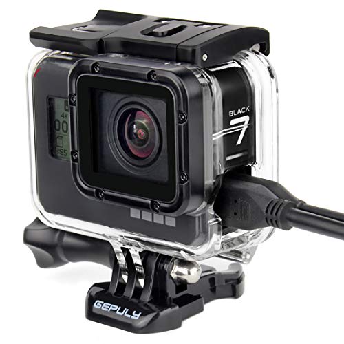 GEPULY Skeleton Protective Housing Case for GoPro Hero 7 Black, Hero 6 Black, Hero 5 Black, Hero (2018) Action Camera - Skeleton Housing Case Offers Better Audio Recording and Heat Dissipation