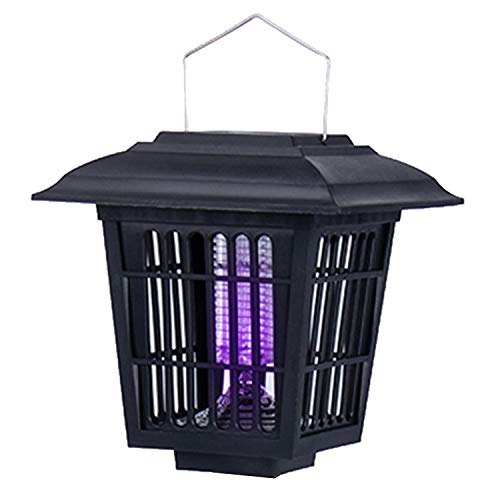 YIER Solar-Powered Outdoor Insect Killer/Bug Zapper/Mosquito Killer- Hang or Stick in The Ground - Dual Modes - Bug Zapper & Garden Light Function