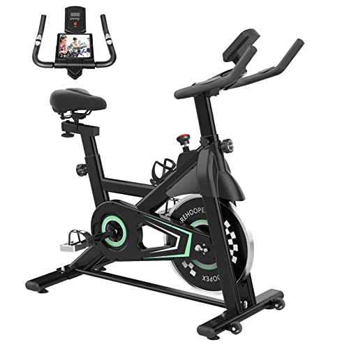REHOOPEX Exercise Bike - Stationary bikes for home,Silent Belt Drive Indoor Cycling Bike with Comfortable Seat Cushion and LCD Monitor for Home Workout Equipment