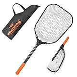KastKing Brutus Fishing Net, Fish Landing Net, Lightweight & Portable Fishing Net with Soft EVA Foam Handle, Holds up to 44lbs/20KG, Fish-Friendly Mesh for a Safe Release, Silicone S