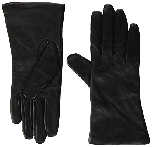 Fownes Women's Cashmere Lined Black Conductive Lambskin Leather Gloves 7.5/L