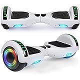 LIEAGLE Hoverboard, 6.5' Self Balancing Scooter Hover Board with UL2272 Certified Wheels LED Lights for Kids Adults(A02 White)